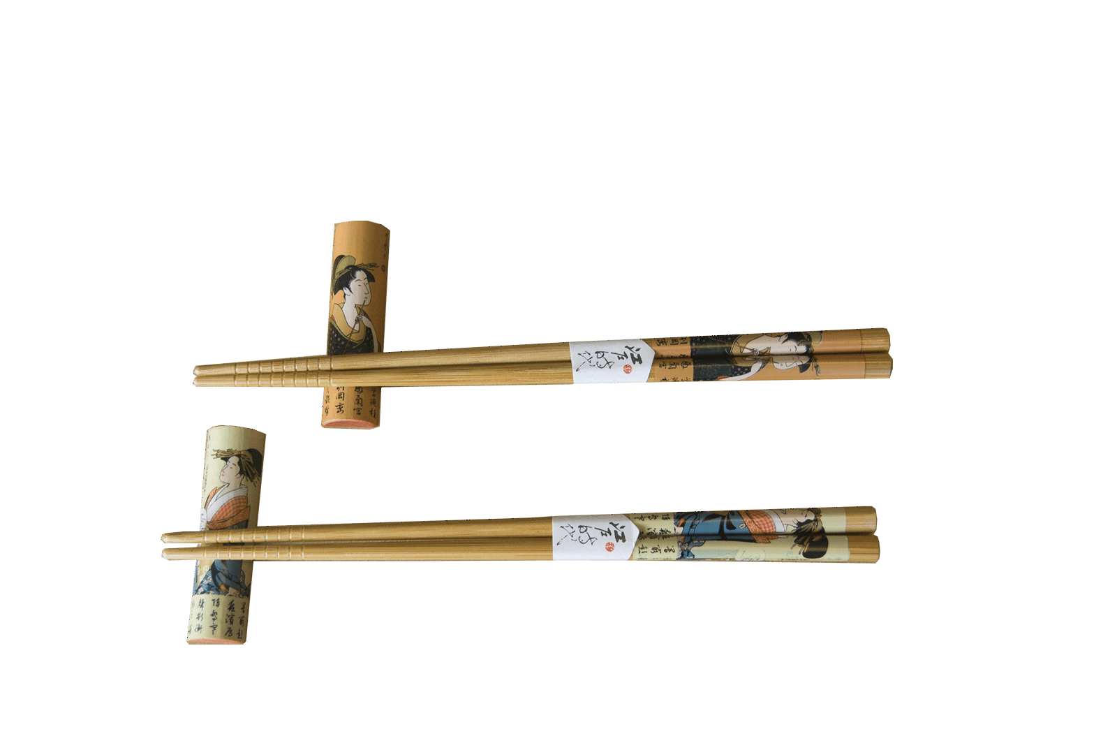Juego de palillos y soporte para geisha - Imagen 8