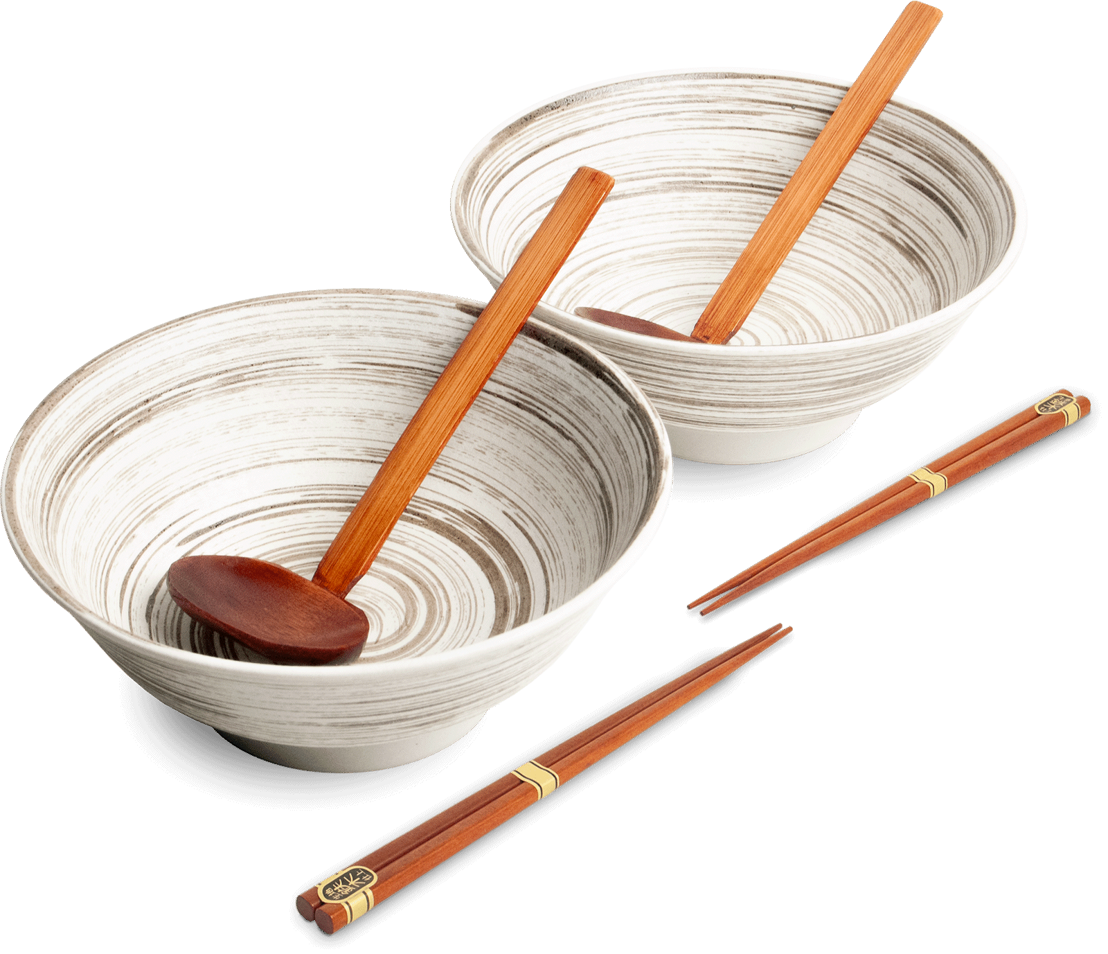 Juego de tazones de ramen Uzu blancos