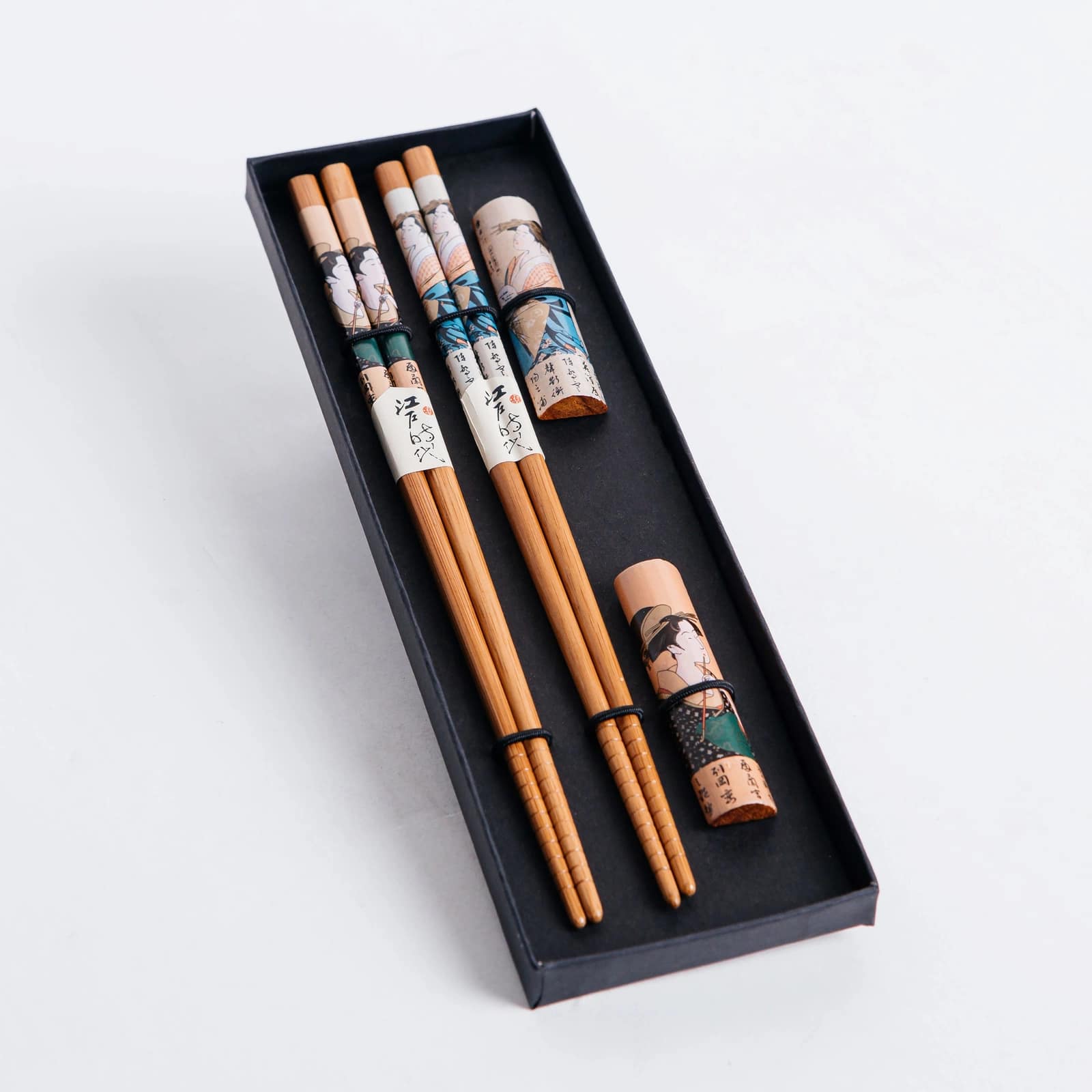 Juego de palillos y soporte para geisha - Imagen 15