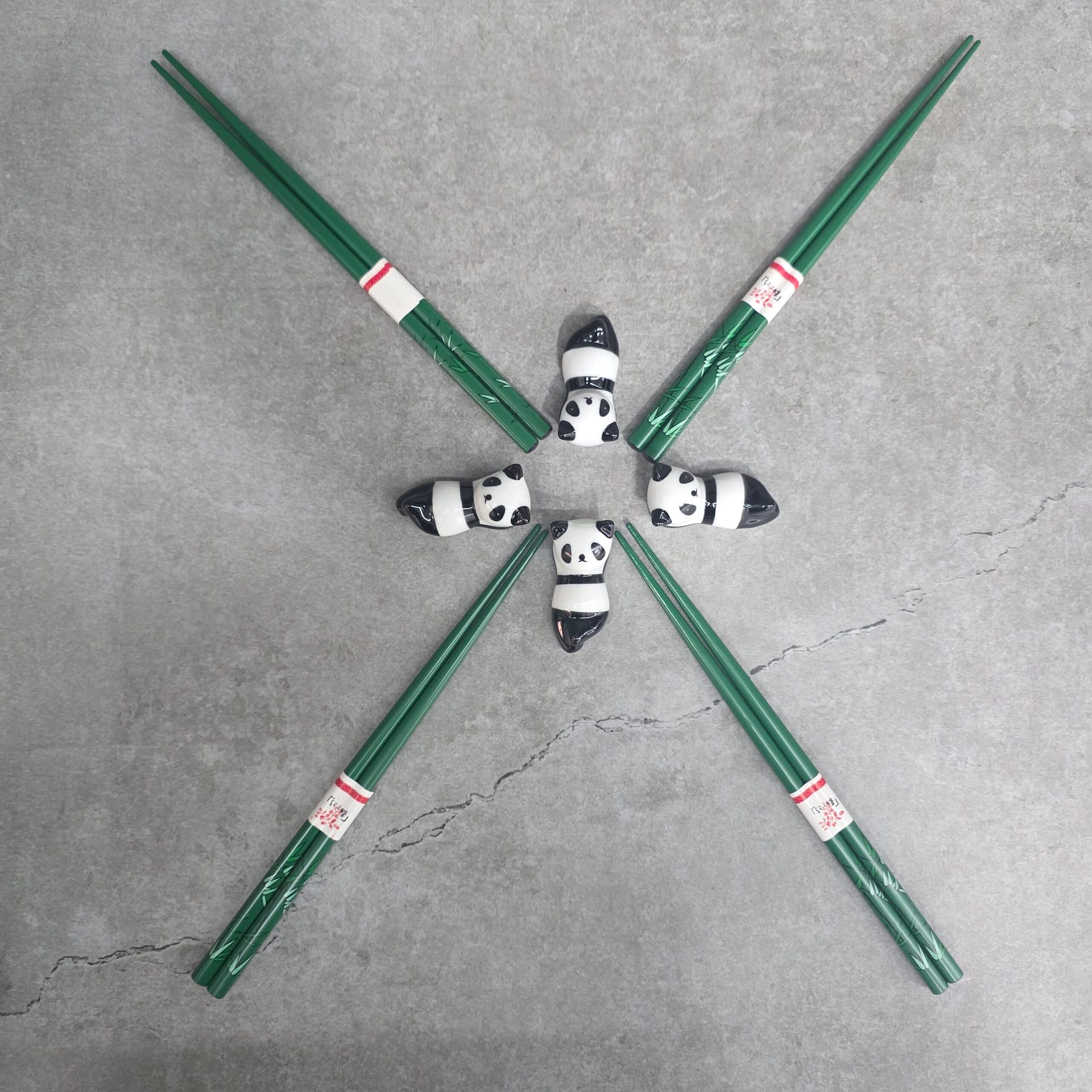 Juego de posa palillos y palillos de panda - Imagen 17