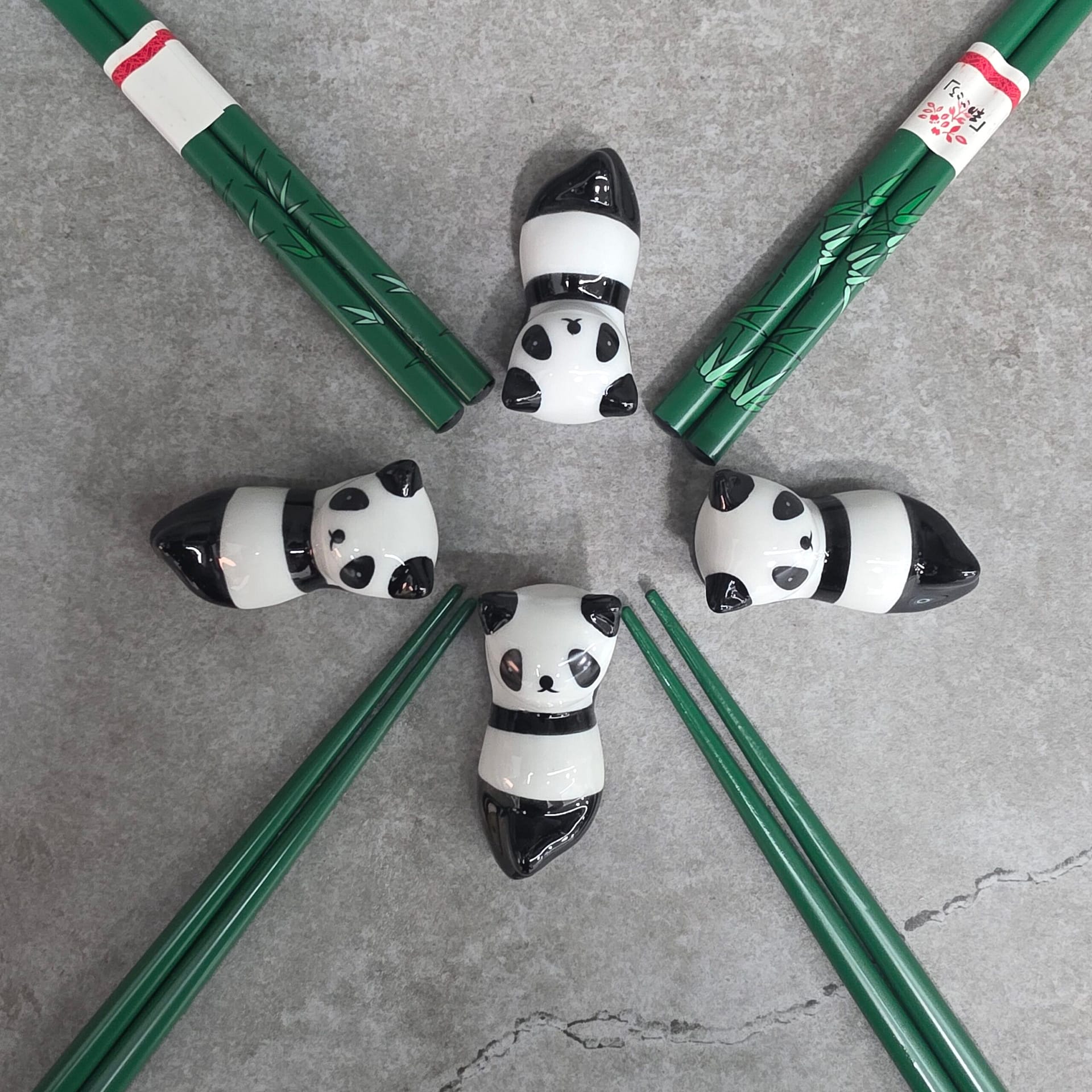 Juego de posa palillos y palillos de panda - Imagen 18