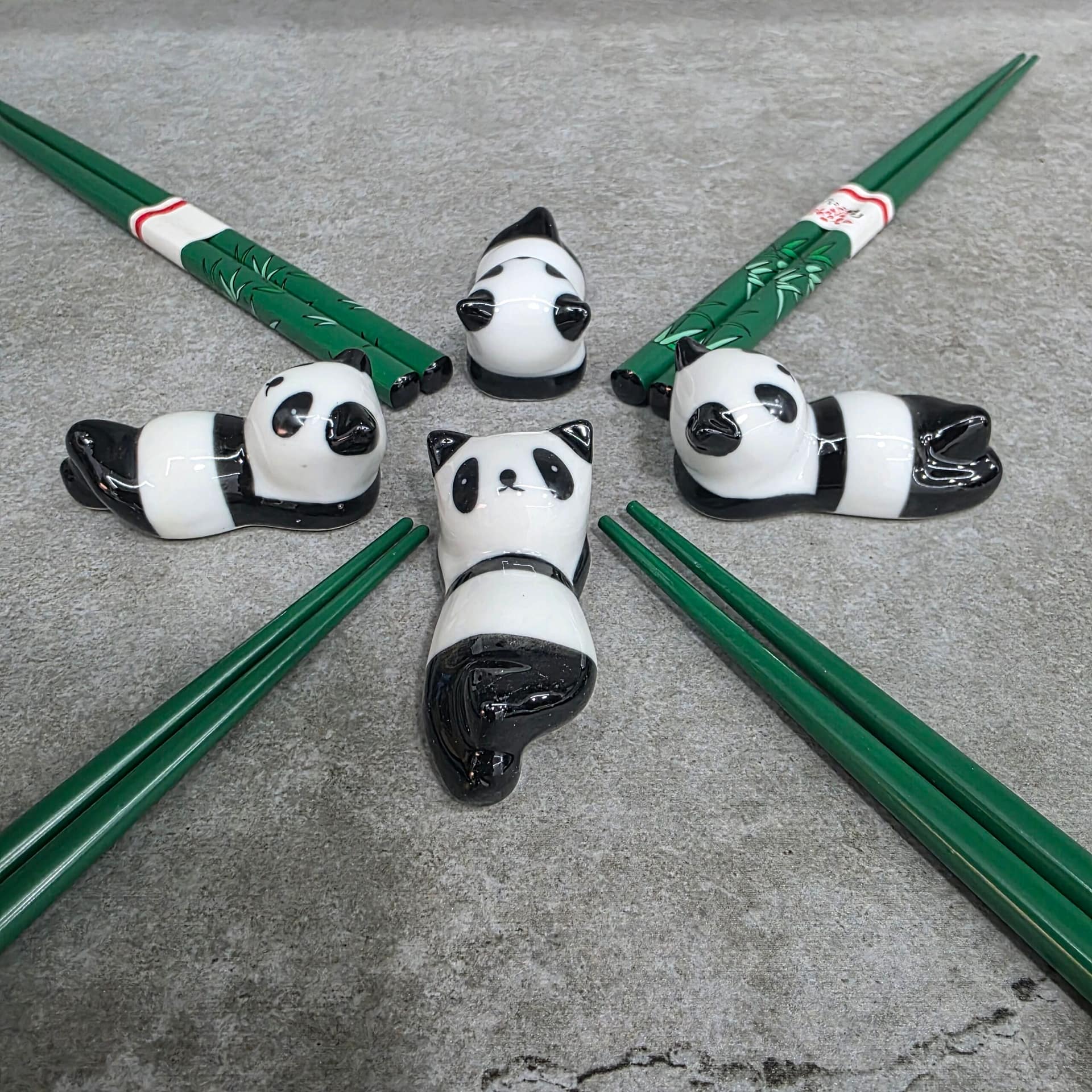 Juego de posa palillos y palillos de panda - Imagen 19