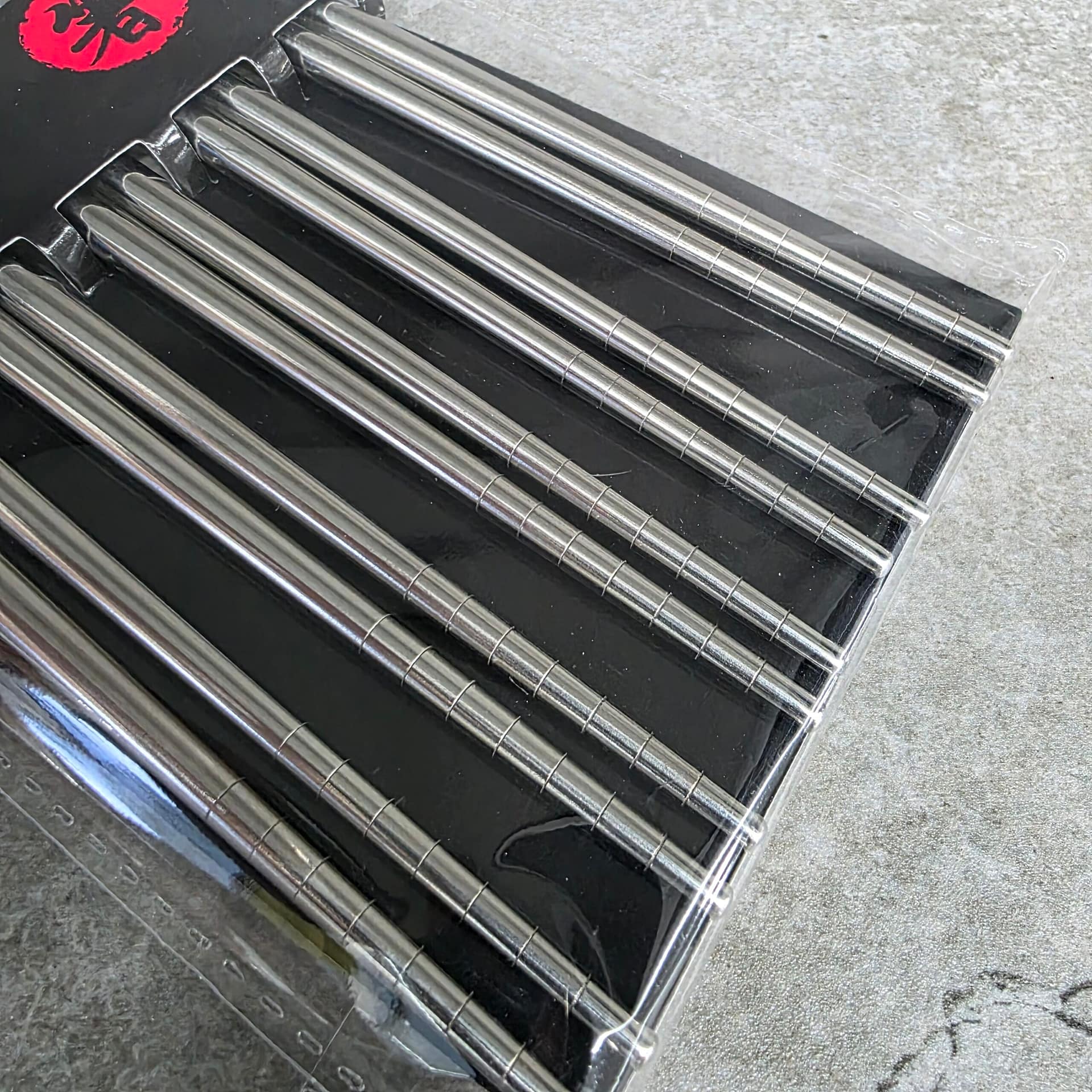 Juego de 5 pares de palillos de acero inoxidable - Imagen 3