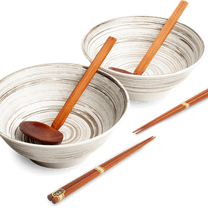 Juego de tazones de ramen Uzu blancos