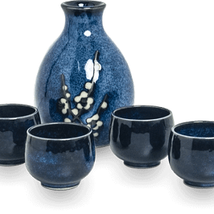 Juego de sake azul Hana