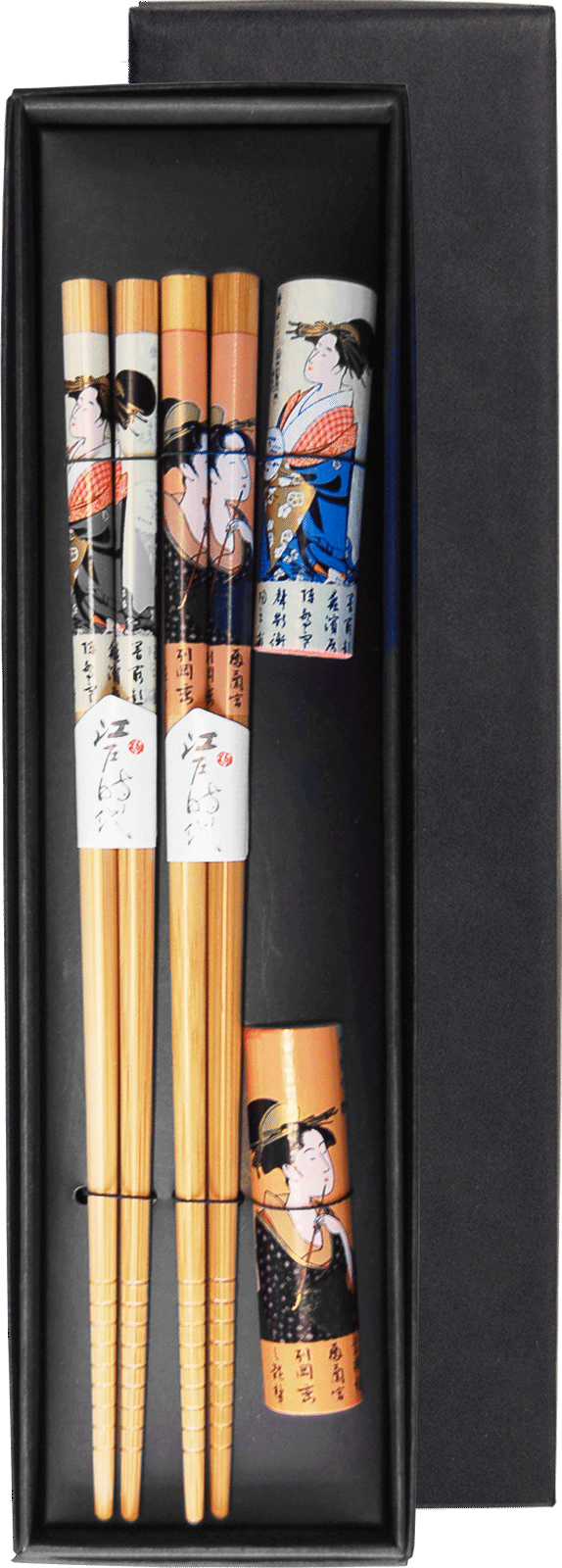 Juego de palillos y soporte para geisha - Imagen 13