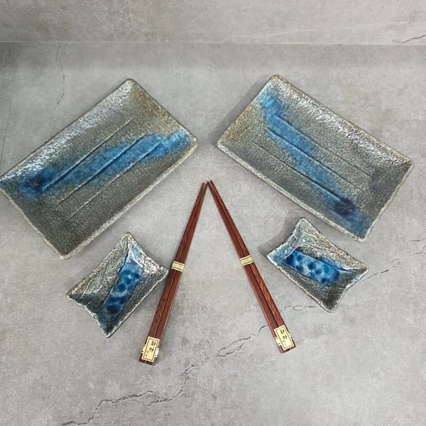 Juego de sushi de cristal